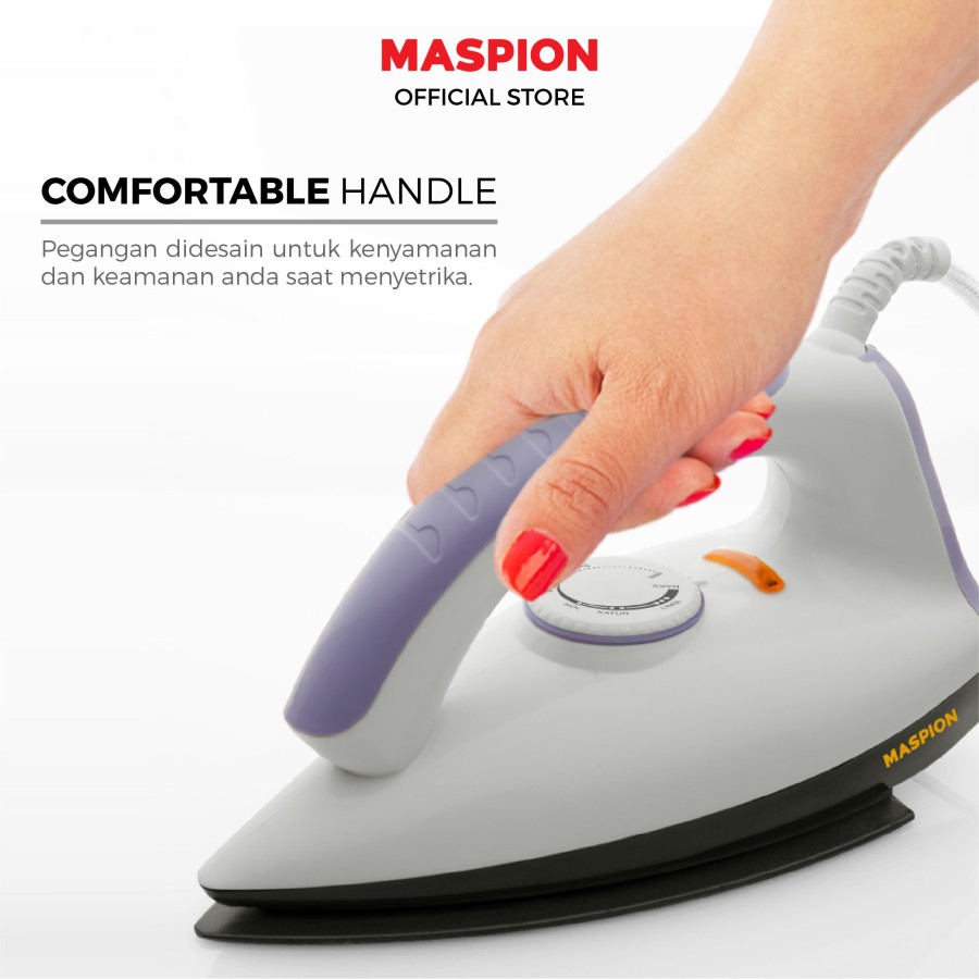 Maspion Setrika Listrik Putih Biru - HA-340 | HA340